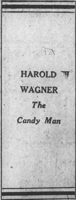 May 3, 1929, Paducah Sun advertisement for Wagner Candy