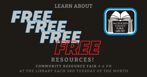 Resource Fair at the Library every 3rd Tuesday of the month