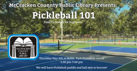pickleball 101 Thursday May 9th at Noble Park