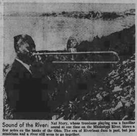 Black and white photograph of Nat Story courtesy of the Evansville Courier, September 9, 1961.