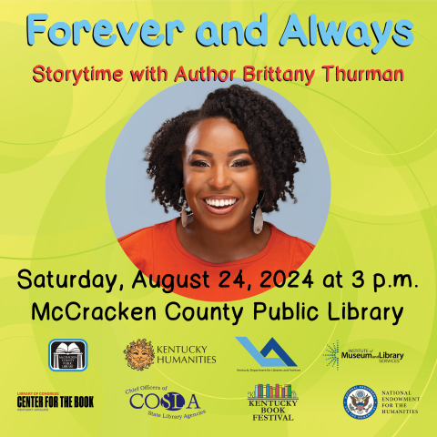 Forever and Always storytime with author Brittany Thurman on Saturday, August 24 at 3 pm