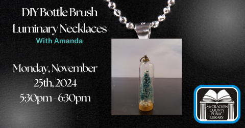 bottle brush tree necklaces