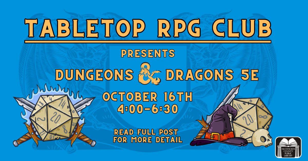 RPG Club Oct