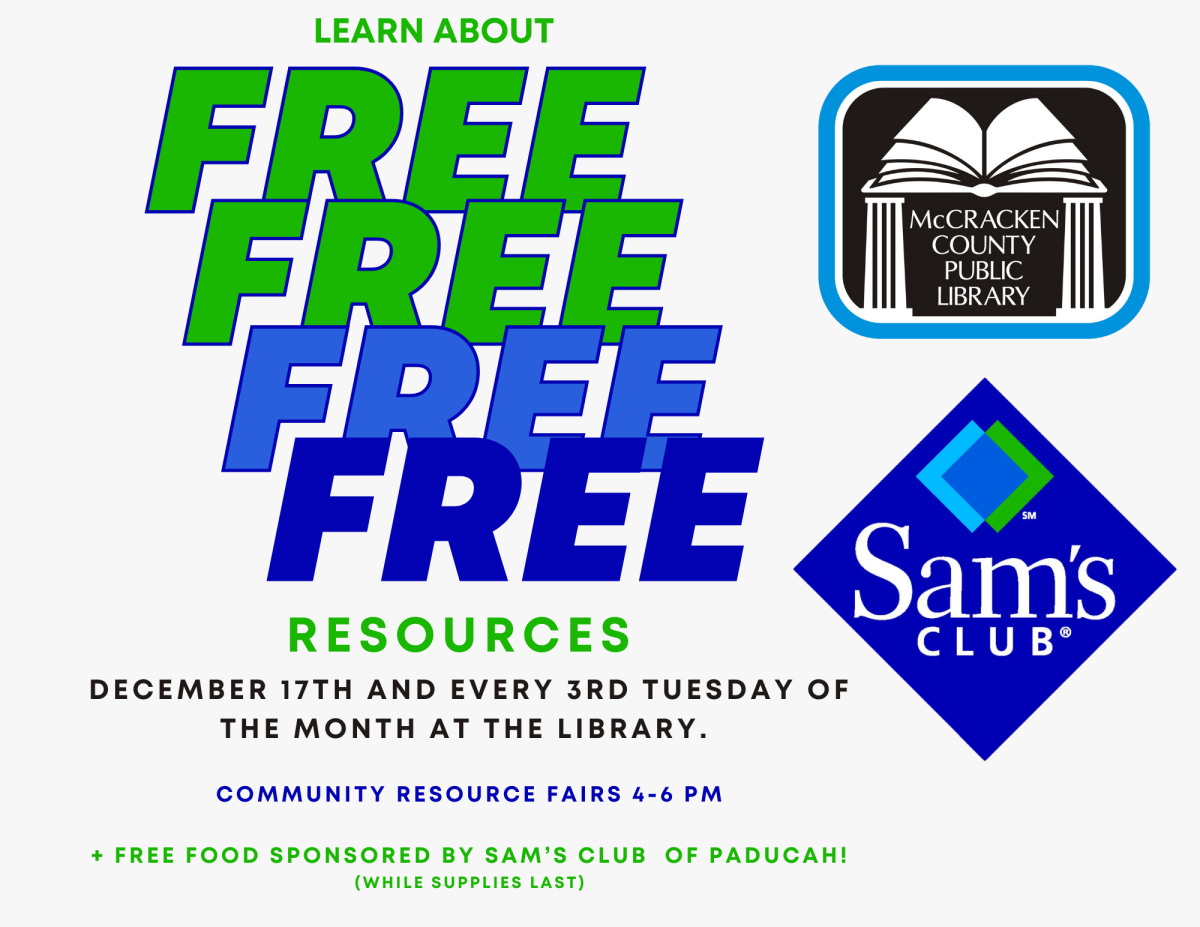 Free resources and free food (while supplies last) sponsored by Sam's Club of Paducah