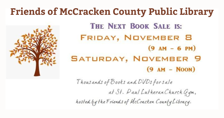 Friends Book Sale November 8th and 9th