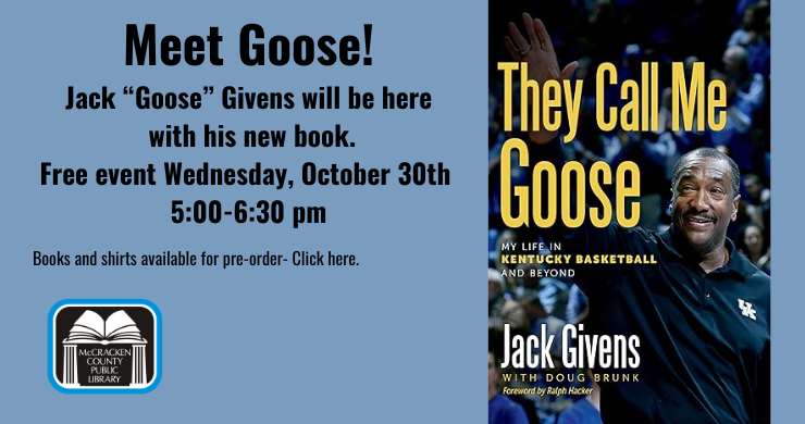 Meet Goose Wednesday, October 30 from 5-6:30