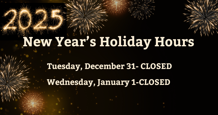 new years closing December 31 and January 1